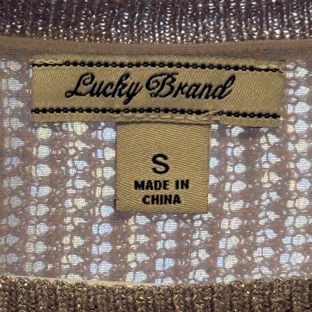 Long sleeve overlaying a chiffon blouse lucky brand